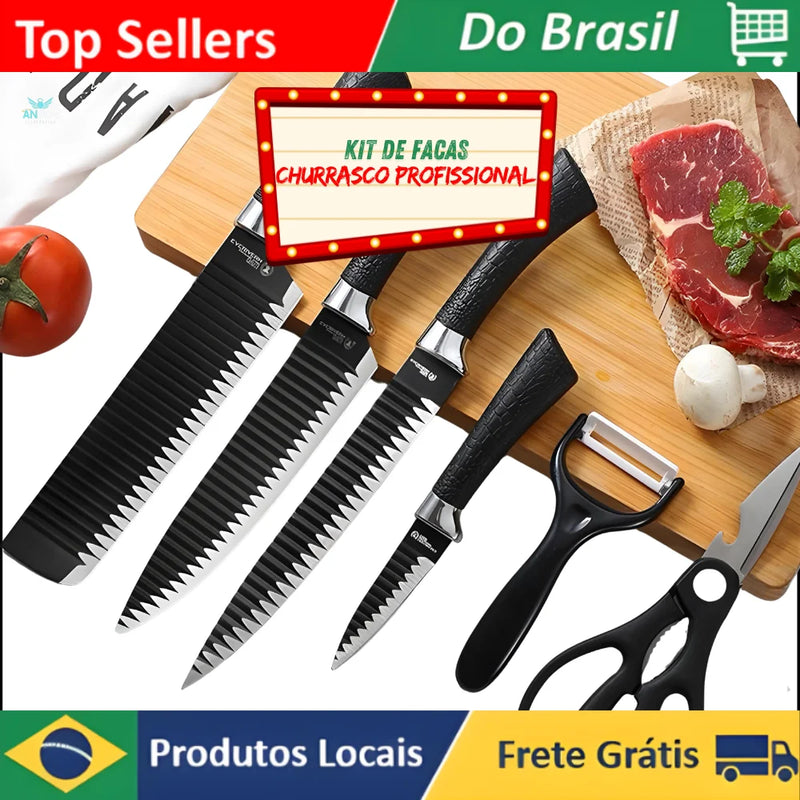 Kit de Facas Churrasco Profissional